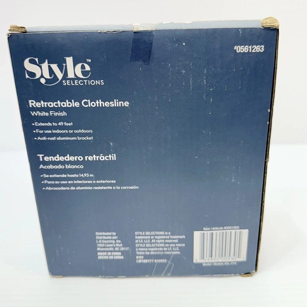 Style Selections Freestanding Laundry Organizer Clothesline Extends to‎ 49 Ft